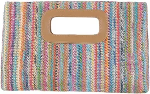 Straw Woven Clutch Purses for Women Boho Shoulder Bags Ladies Crossbody Handbag with Chain for Travel Holiday 2025