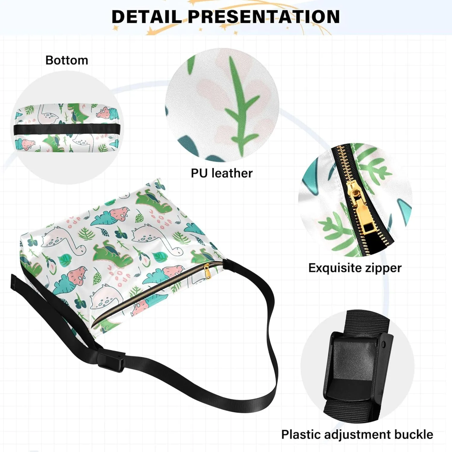 Striped Flower Pink Rose Leather Hobo Purses for Women Women's Large Purse Aesthetic Leaf Print Simple Shoulder Bag