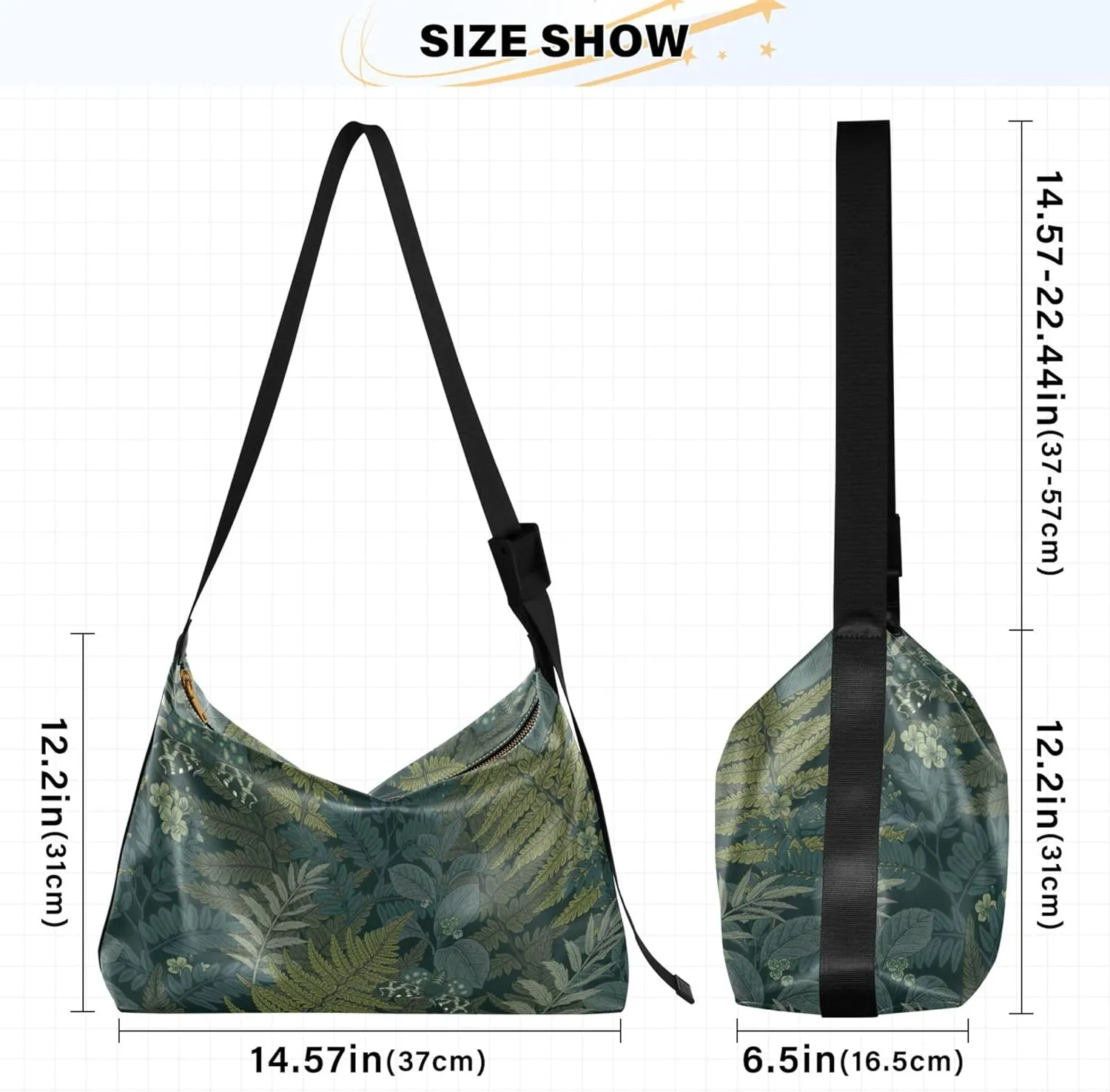 Striped Flower Pink Rose Leather Hobo Purses for Women Women's Large Purse Aesthetic Leaf Print Simple Shoulder Bag