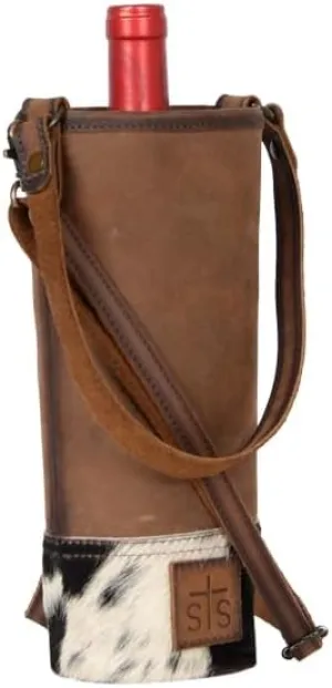 STS Ranchwear Cowhide Single Wine Bag Tornado/Cowhide One Size