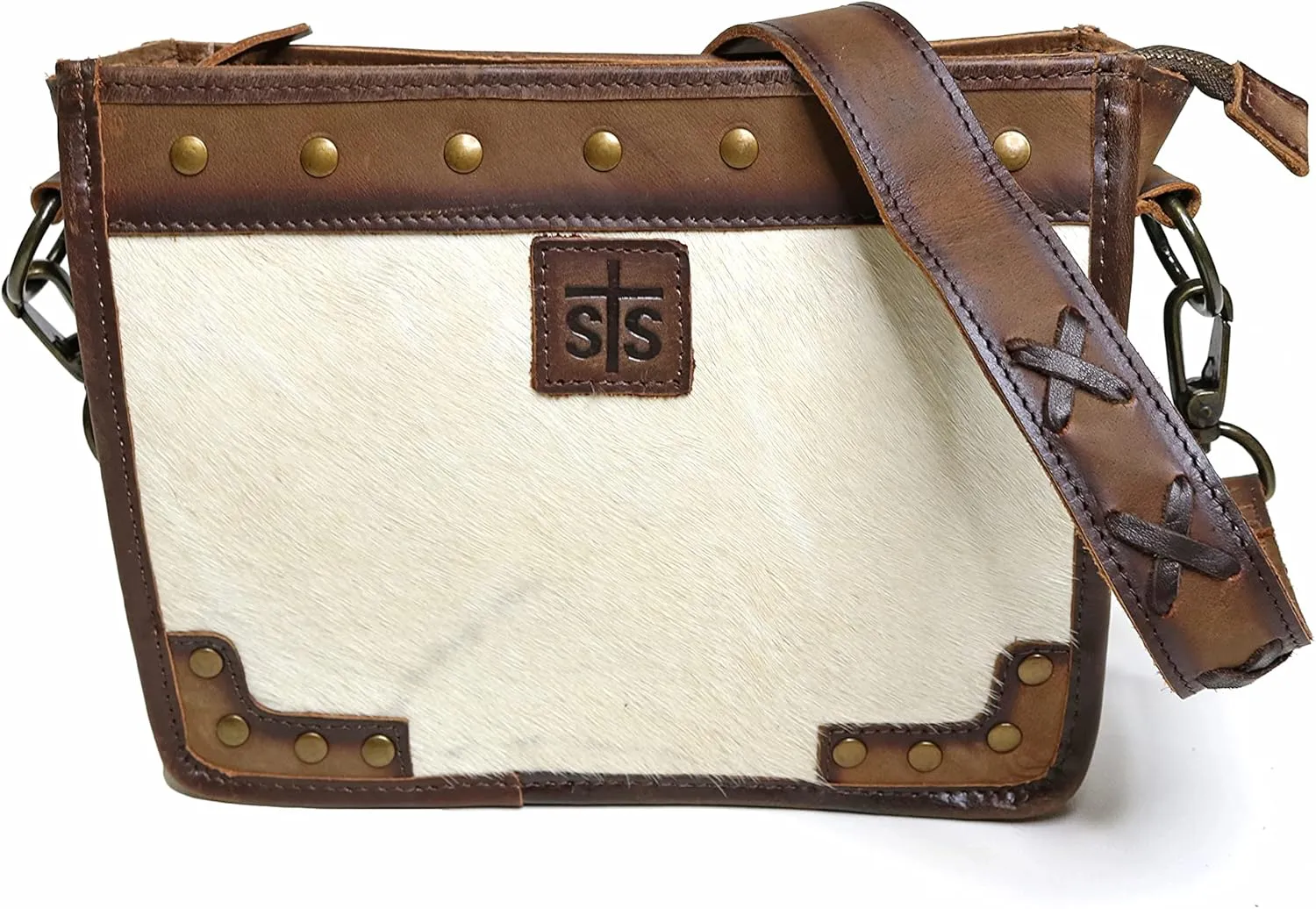 STS Ranchwear Women's Cowhide Mae Durable Leather Casual Crossbody Bag with Adjustable & Removable Strap