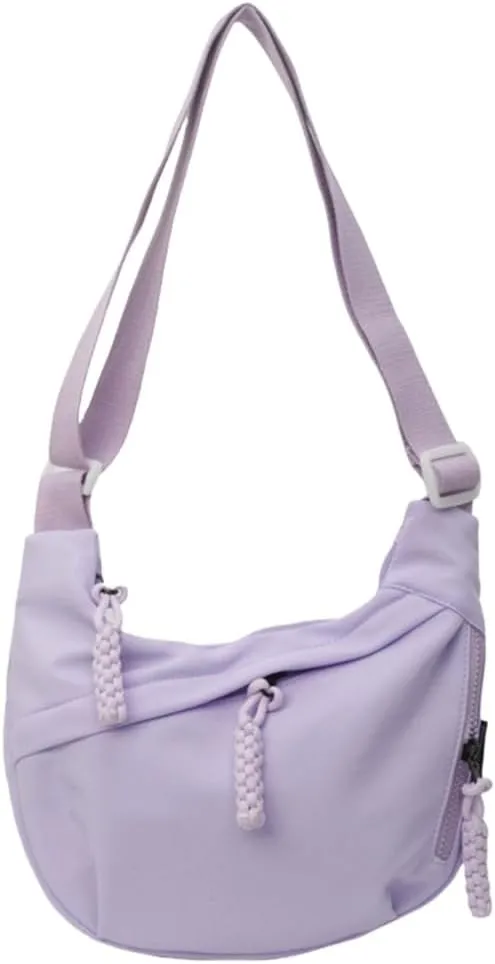 Stylish Canvas Shoulder Bag for University Life Large Interior Multiple Pockets Crossbody Bag with Adjustable Strap