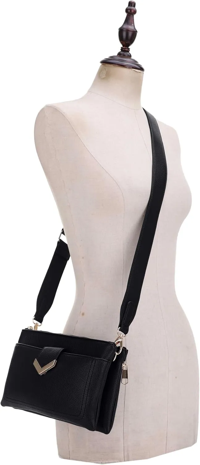 Stylish Multi-Compartment Crossbody Bag – Perfect for Travel, Work, Daily Use, with Adjustable Strap & Secure Storage