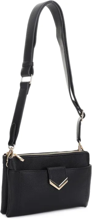 Stylish Multi-Compartment Crossbody Bag – Perfect for Travel, Work, Daily Use, with Adjustable Strap & Secure Storage