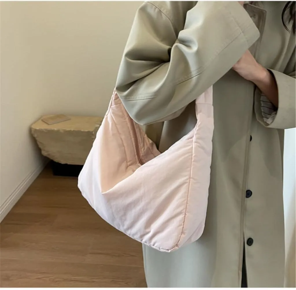Stylish Nylon Shoulder Bag for Women Large Crossbody Bags with Adjustable Strap