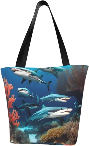 Submarine shark coral Fashionable shoulder handbag, women's crossbody shoulder bag, suitable for weekend travel shopping shoulder bag