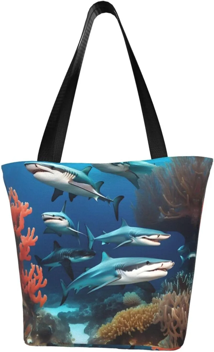 Submarine shark coral Fashionable shoulder handbag, women's crossbody shoulder bag, suitable for weekend travel shopping shoulder bag