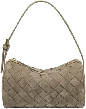 Suede Woven Handbag for Women Small Clutch Purses Small Tote Elegant Bag for Work Wedding Vacation