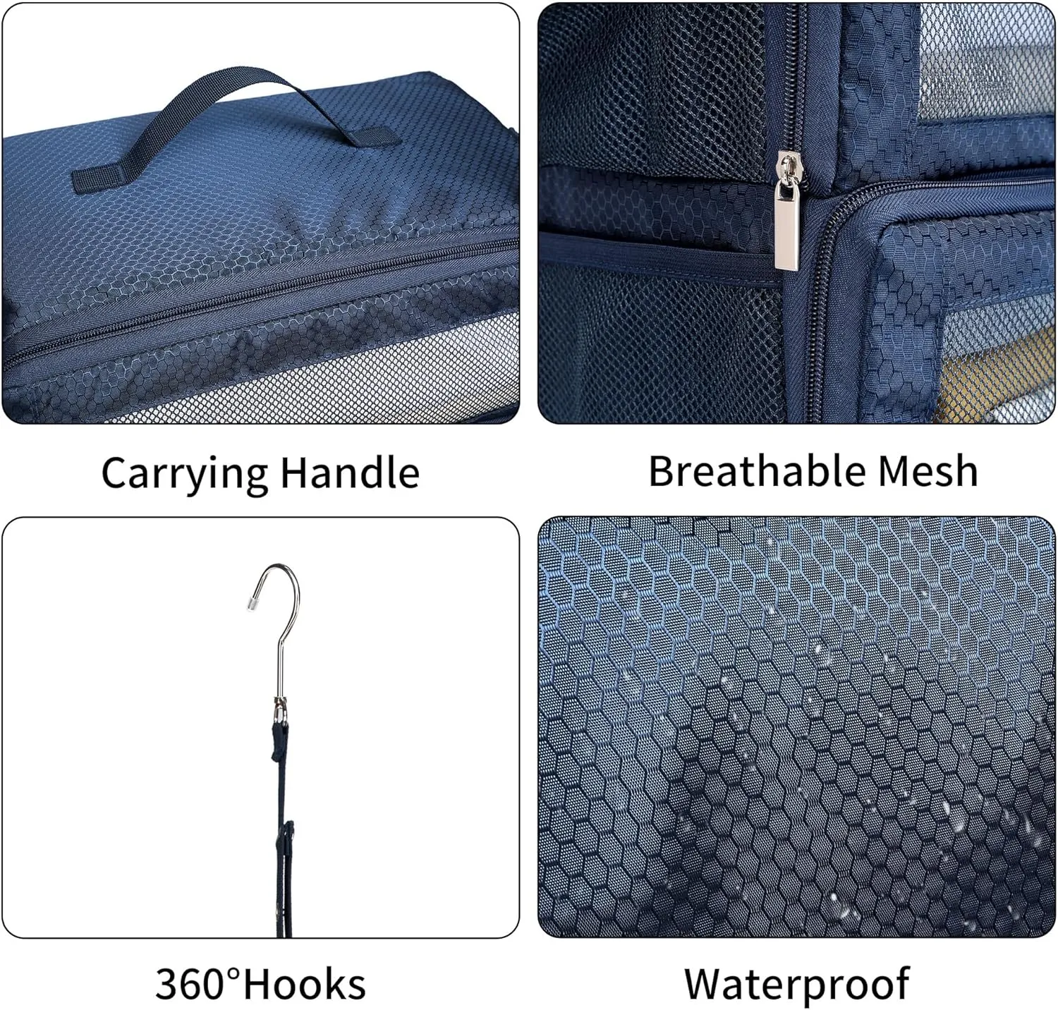 Suitcase Organizer Travel Bags Organizer for Luggage Compression Hanging Packing Cubes for Travel Carry on Closet (Bag Only)