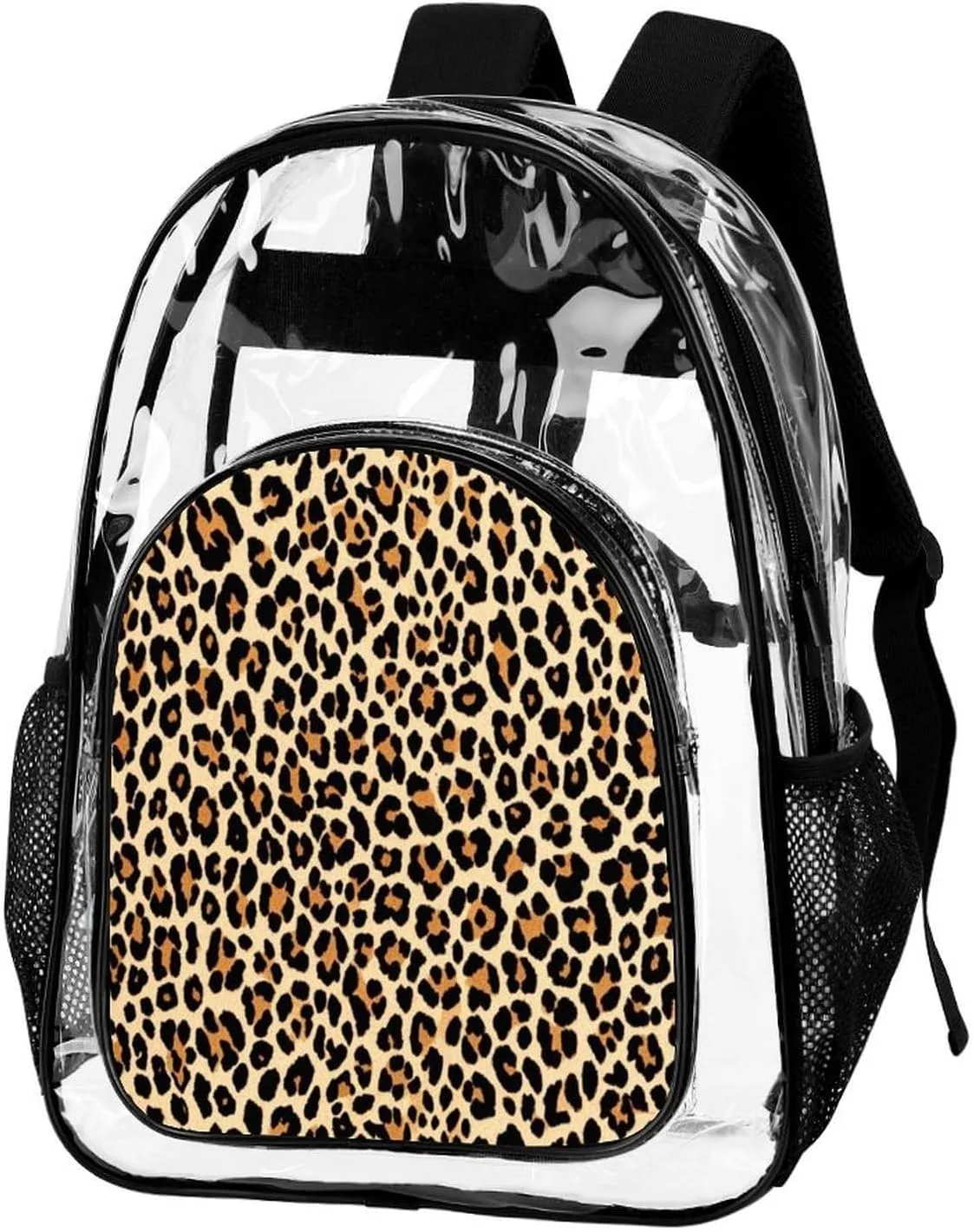 Supdreamc Cool Cheetah Leopard Art Rucksacks Lightweight Multipurpose Anti-Theft Shoulder Bag Large Capacity Business Computer Bag Transparent Bag