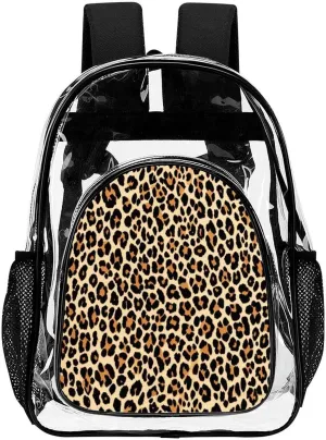 Supdreamc Cool Cheetah Leopard Art Rucksacks Lightweight Multipurpose Anti-Theft Shoulder Bag Large Capacity Business Computer Bag Transparent Bag