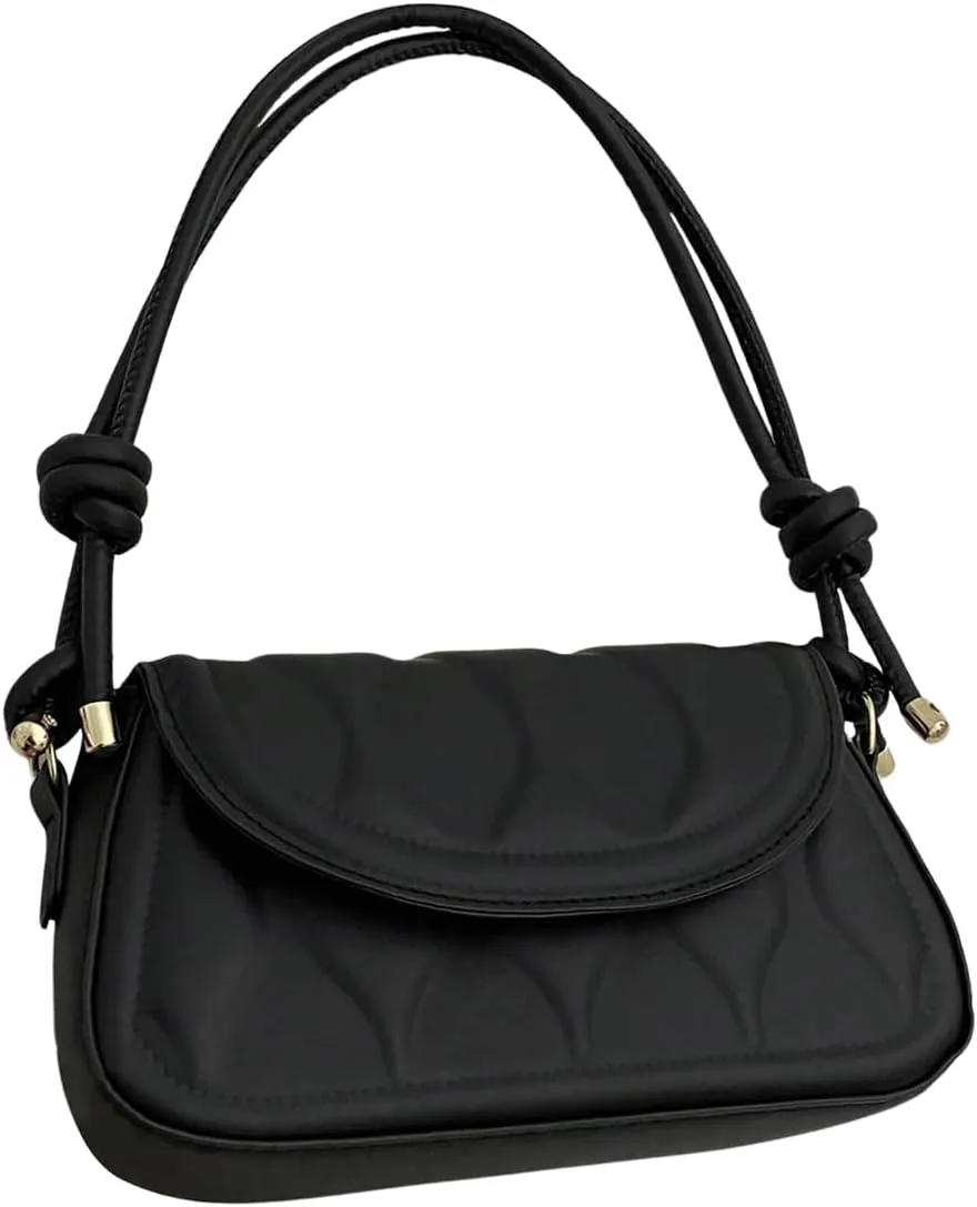 SweatyRocks Textured Flap Clutch Purses for Women Leather Underarm Shoulder Bag