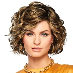 Sweet Talk Luxury Hand-Tied Chin Length Layered Wig by Hairuwear, Average Cap, GL11-25SS Honey Pecan