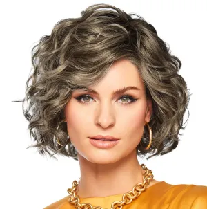 Sweet Talk Luxury Hand-Tied Chin Length Layered Wig by Hairuwear, Average Cap, GL18-23 Toasted Pecan