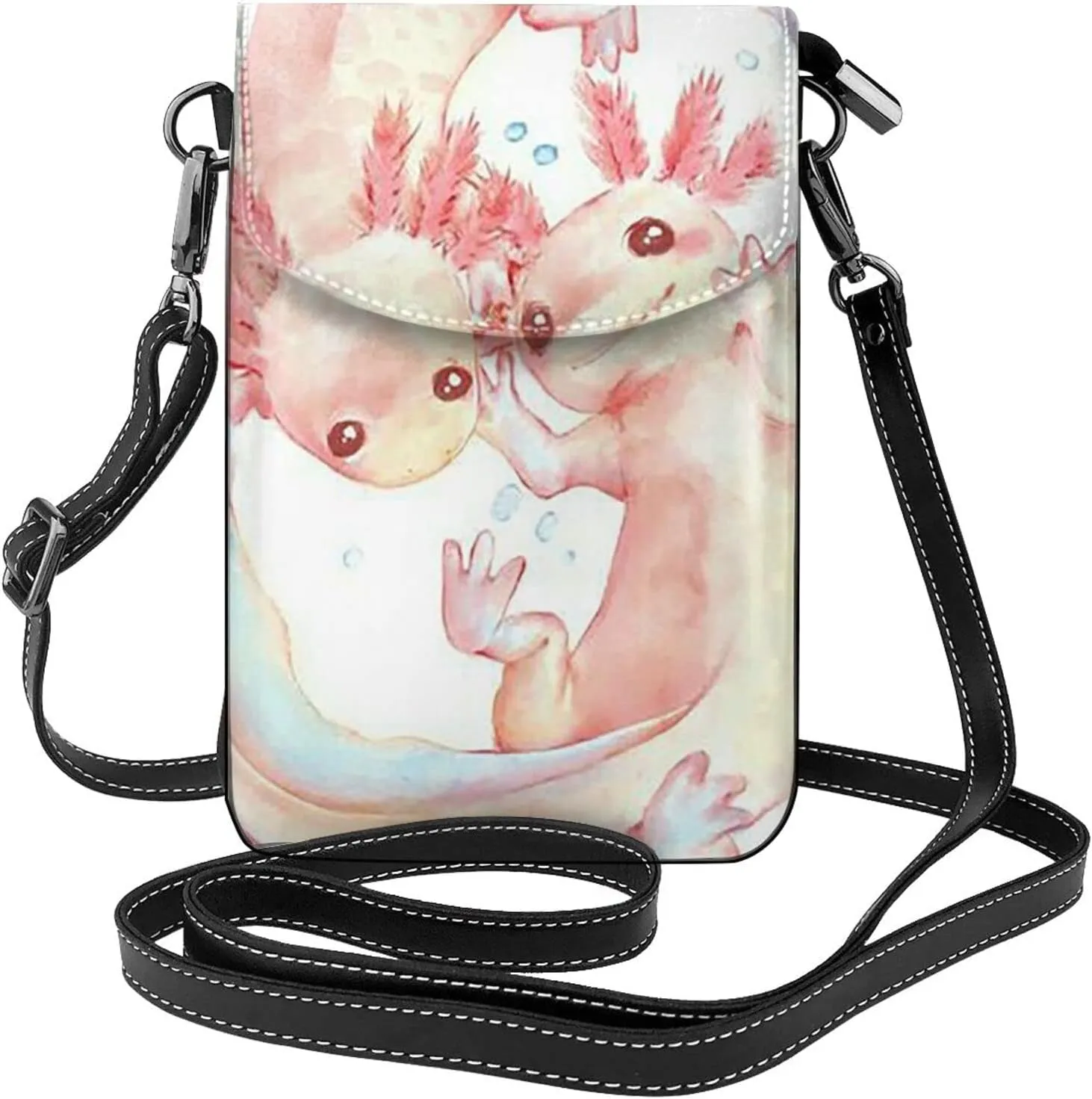 SWEET TANG Small Crossbody Phone Bag Ani-Theft Small Leather Shoulder Bag Adjustable Strap