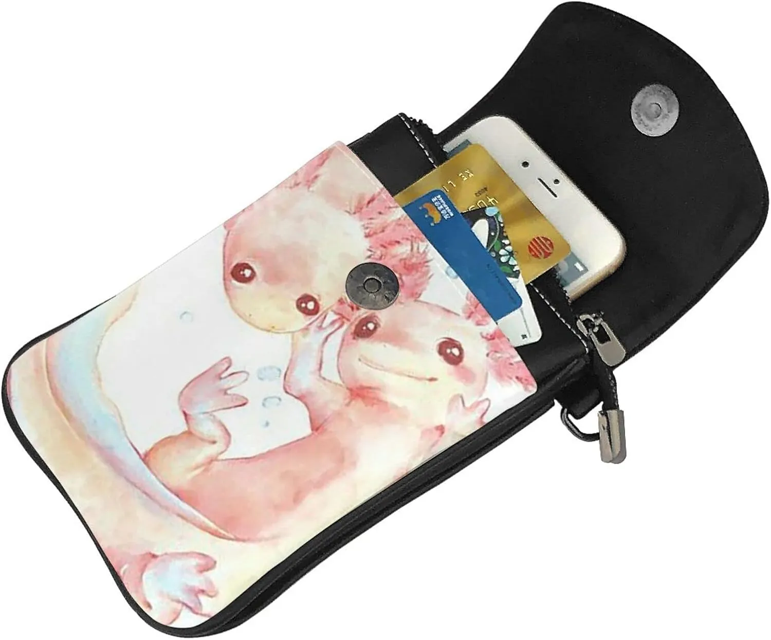 SWEET TANG Small Crossbody Phone Bag Ani-Theft Small Leather Shoulder Bag Adjustable Strap
