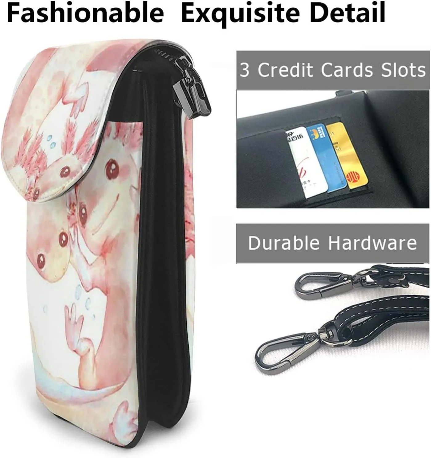 SWEET TANG Small Crossbody Phone Bag Ani-Theft Small Leather Shoulder Bag Adjustable Strap