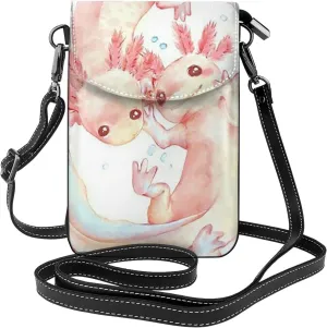 SWEET TANG Small Crossbody Phone Bag Ani-Theft Small Leather Shoulder Bag Adjustable Strap