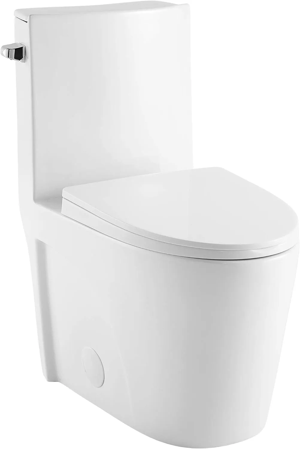 Swiss Madison Well Made Forever SM-1T254, St. Tropez One Piece Toilet Dual Tornado Flush 1.1/1.6 GPF with Soft Closing Seat, Comfort Height, Glossy White