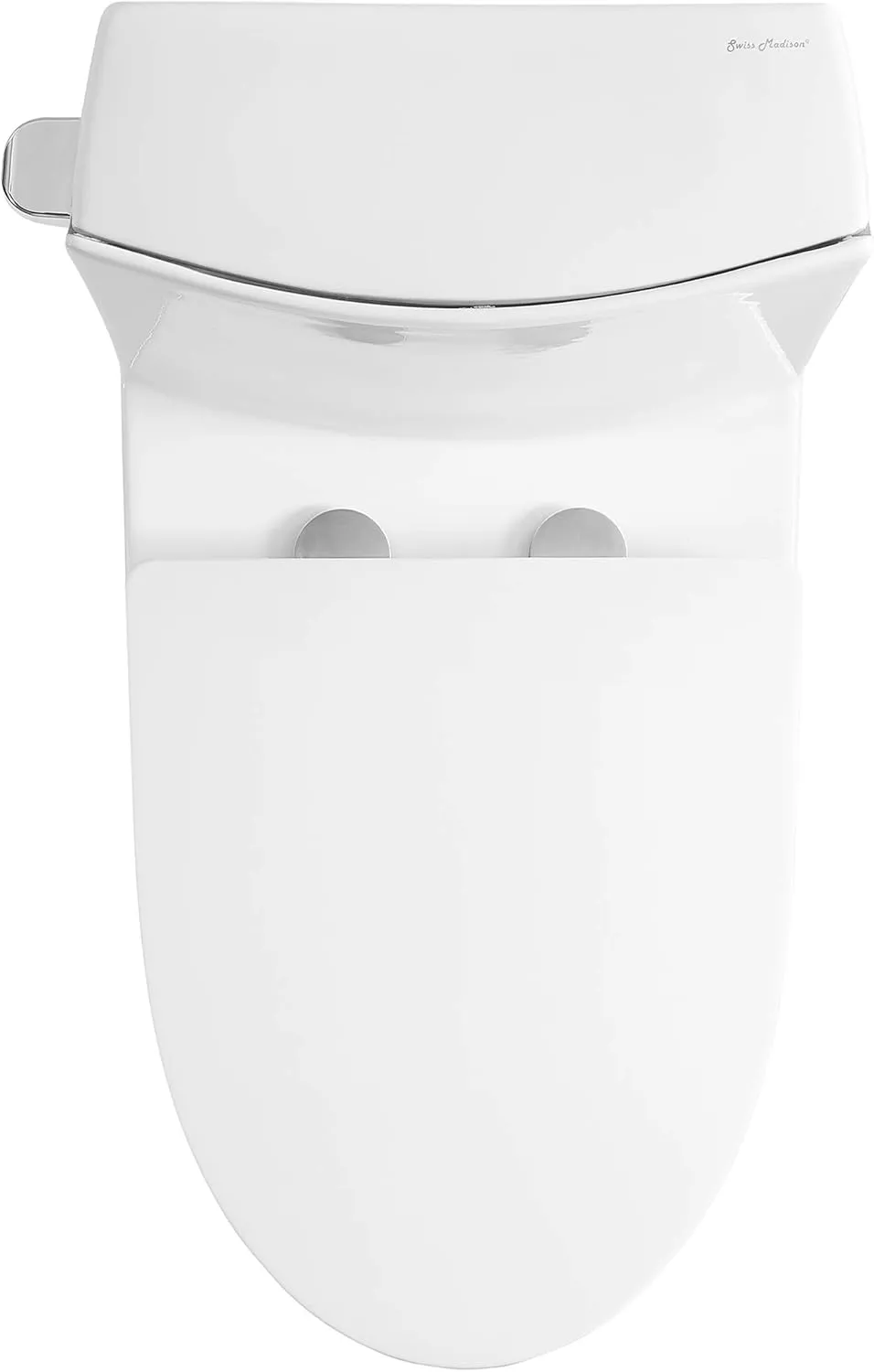 Swiss Madison Well Made Forever SM-1T254, St. Tropez One Piece Toilet Dual Tornado Flush 1.1/1.6 GPF with Soft Closing Seat, Comfort Height, Glossy White