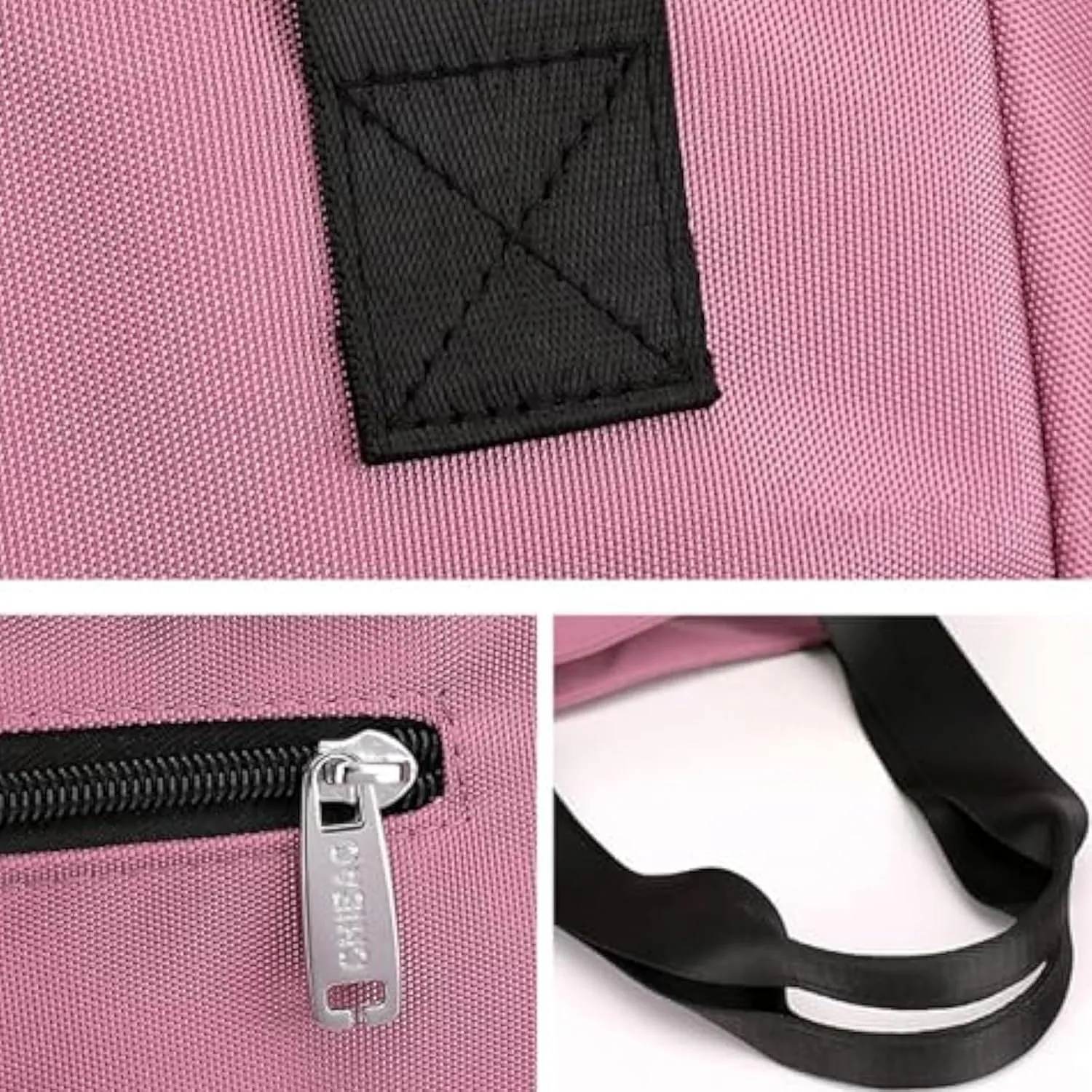 Symmetry up Large Capacity Water Repellent Multi Pocket Nylon Shoulder Bag, Women Tote Purse Zipper Nylon Handbag