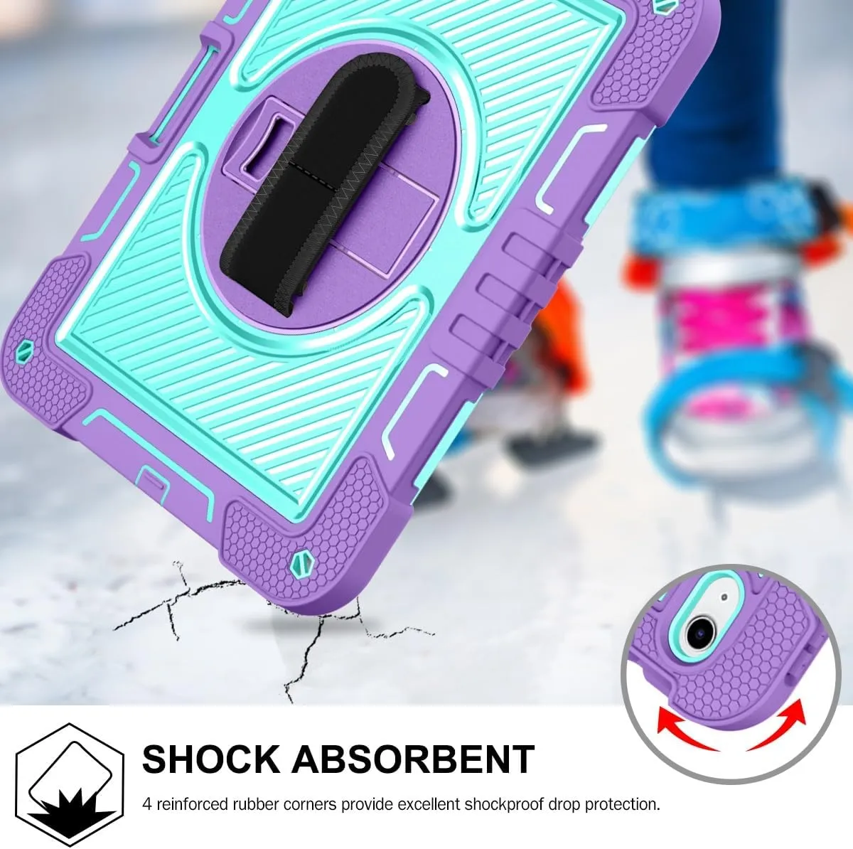 Tablet Protective Case Cover Compatible with iPad 11th Gen A16 11 Inch 2025,Heavy Duty Rugged Case Shockproof Protective Case Kickstand Case for 11th Generation (A16) 11-inch 2025(Purple)