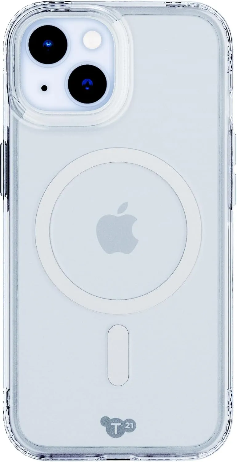 Tech 21 Evo Clear case for iPhone 16e / 15 - Compatible with MagSafe - Impact Protection Case - Clear