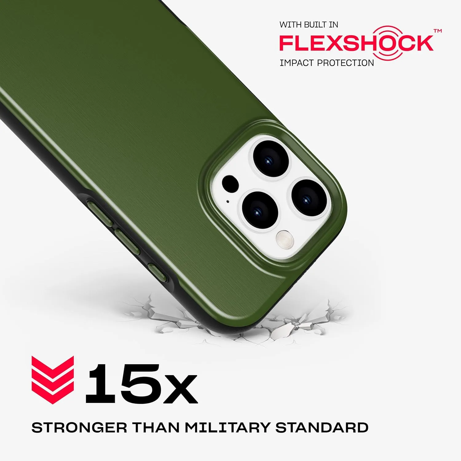 Tech21 EvoDusk for iPhone 16 Pro Compatible with MagSafe - Impact Protection Case 15x Military Standard Tested - in Green/Black
