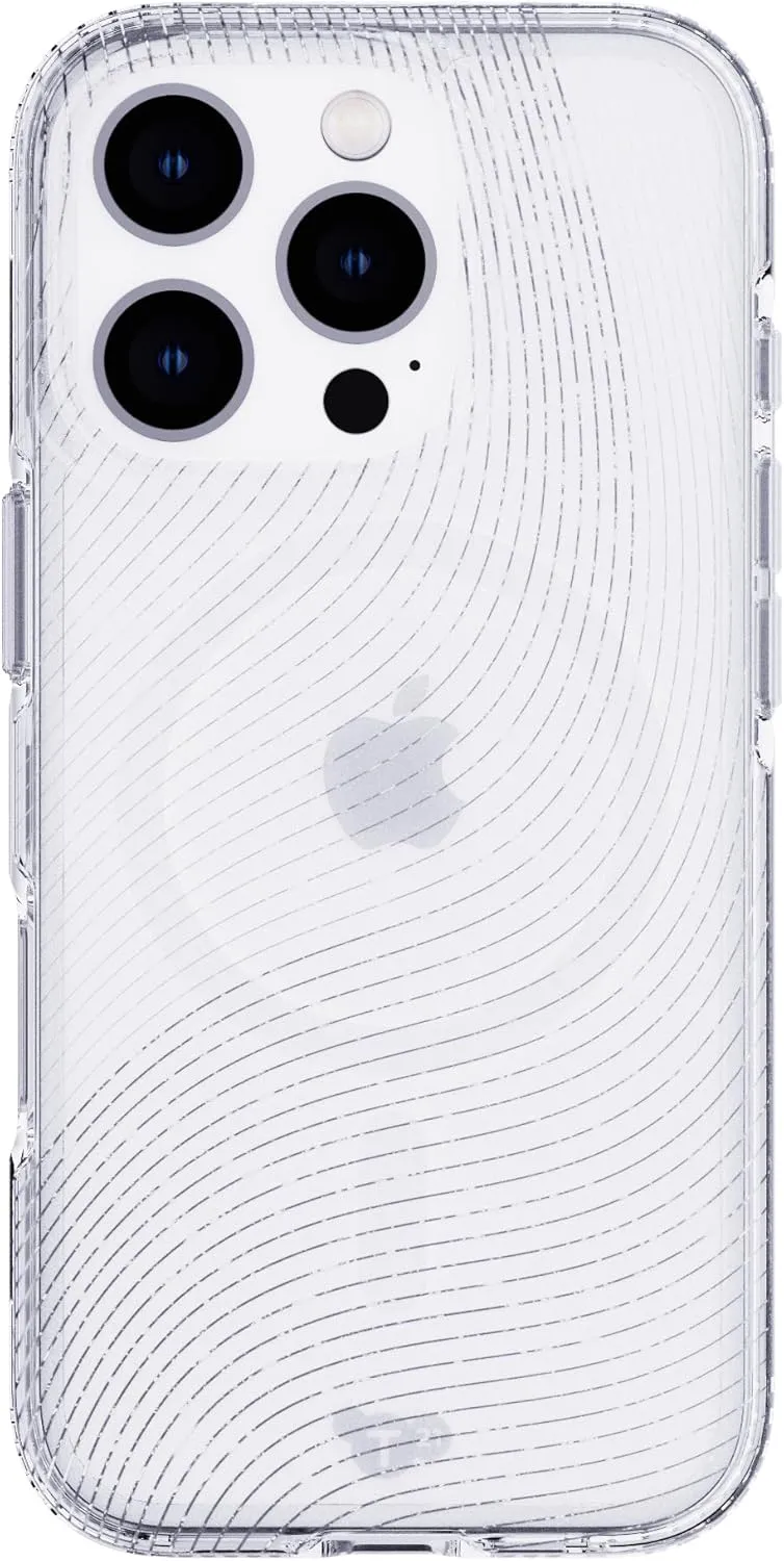 Tech21 EvoSparkle for iPhone 16 Pro Compatible with MagSafe - Impact Protection Case - in Zen Clear