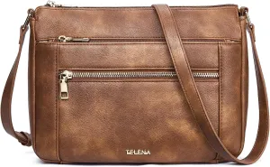 Telena Crossbody Bags for Women, Leather Cross body Purse With Adjustable Strap