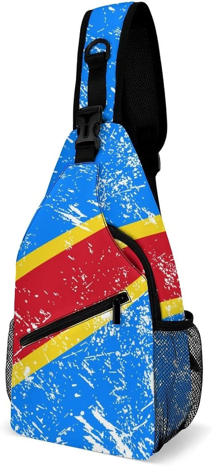 The Democratic Republic of The Congo Fashion Sling Bag Shoulder Chest Crossbody Bags Backpack Travel Hiking