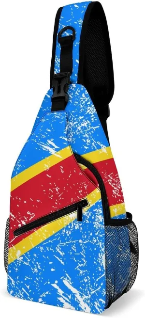 The Democratic Republic of The Congo Fashion Sling Bag Shoulder Chest Crossbody Bags Backpack Travel Hiking