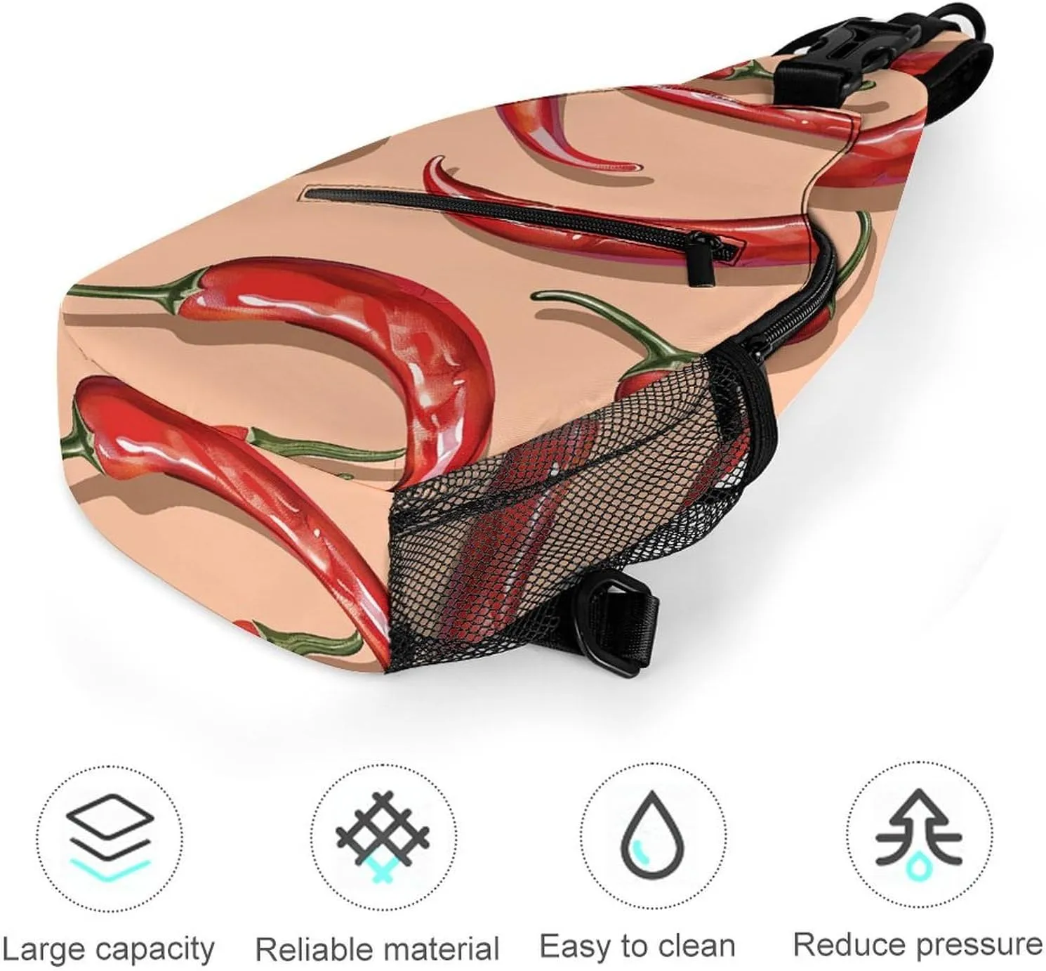 The Fish Are Swimming Around Sling Bag Lightweight Crossbody Chest Pack Travel Shoulder Bag with Adjustable Strap