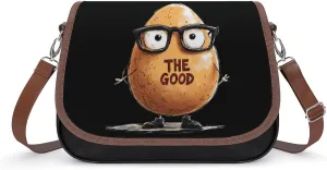 The Good Egg Crossbody Bags PU Leather Purses Shoulder Handbag with Adjustable Shoulder Strap