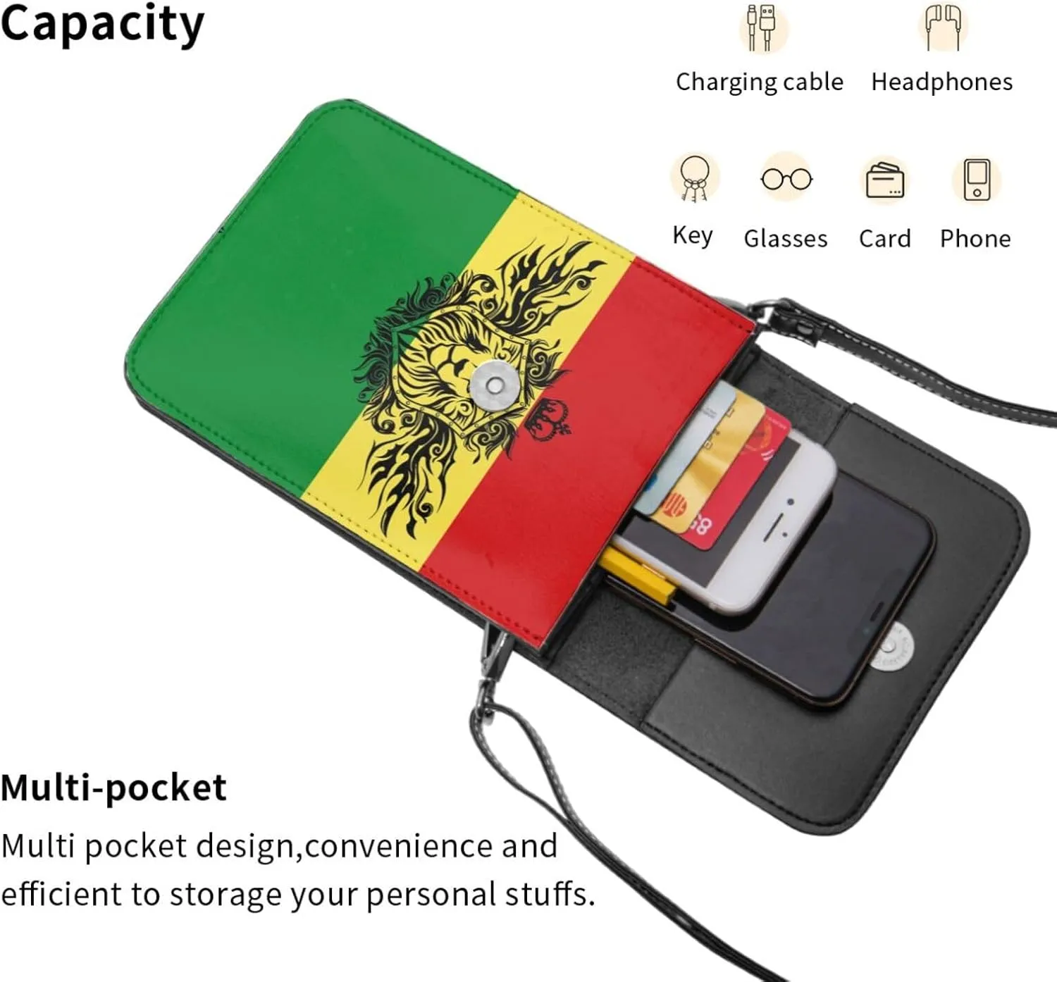 The Oromo Garden Flag Cell Phone Purse Small Crossbody Bags For Women Men Wallet Purses With Adjustable Strap