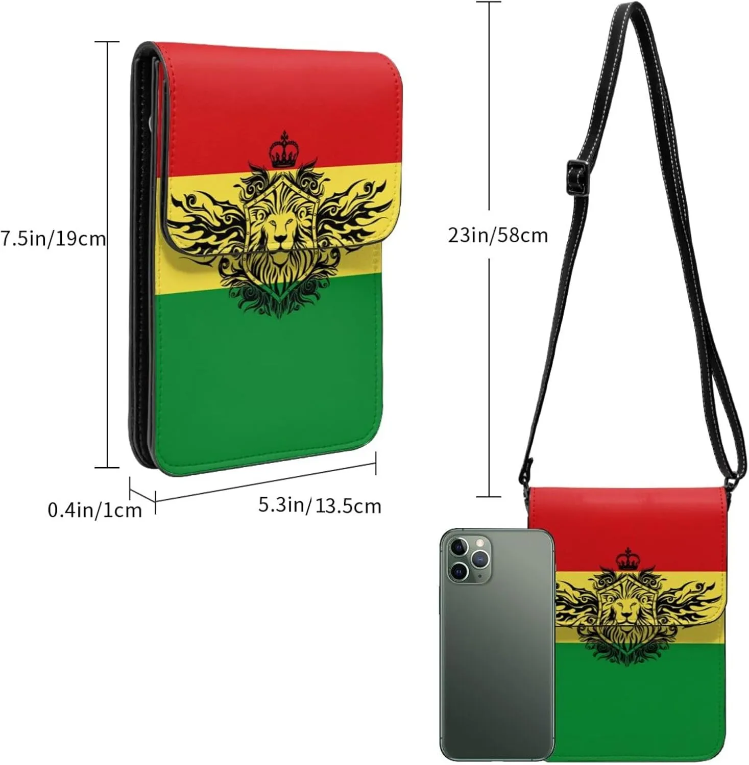 The Oromo Garden Flag Cell Phone Purse Small Crossbody Bags For Women Men Wallet Purses With Adjustable Strap
