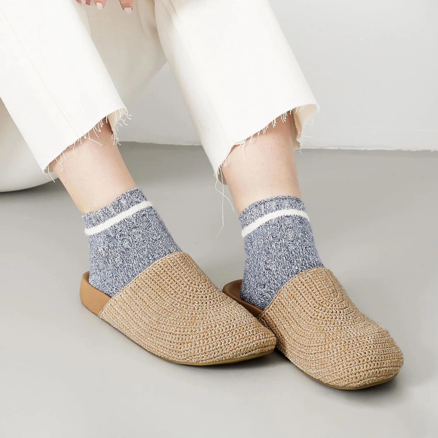 The Sak Bolinas Clog in Crochet and Leather, Slip On Entry