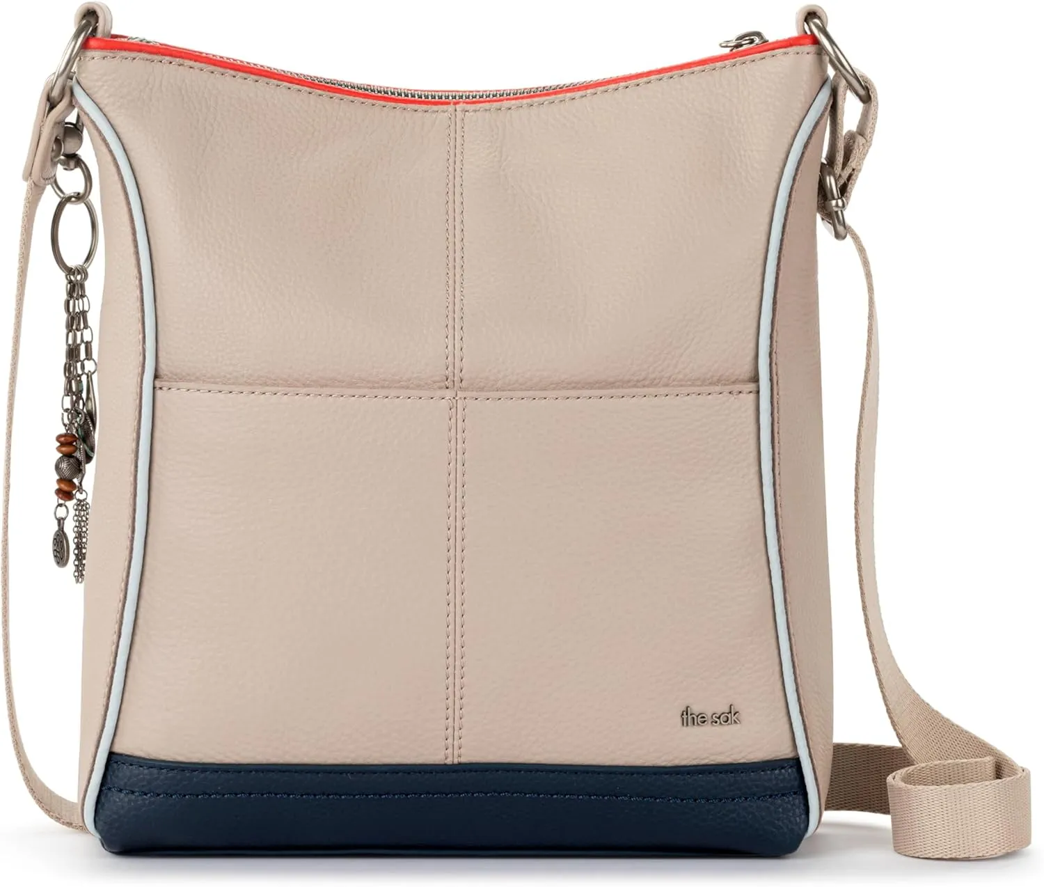 The Sak Lucia Leather Crossbody Purse - Premium Leather Women's Handbag for Everyday & Travel - Cross Body Bag With Zipper