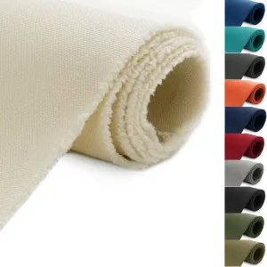 Thickened Waterproof Canvas Fabric by The Yard 1200D 58" W Outdoor Upholstery Material Heavy Duty Cordura Fabric Water Resistant Sewing Material for Chair Patio Cushion Purse Bag 1 Yard Ivory