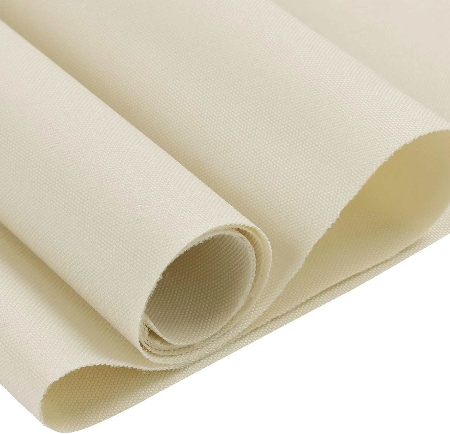 Thickened Waterproof Canvas Fabric by The Yard 1200D 58" W Outdoor Upholstery Material Heavy Duty Cordura Fabric Water Resistant Sewing Material for Chair Patio Cushion Purse Bag 1 Yard Ivory
