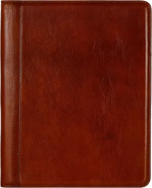 Time Resistance Leather Portfolio – Tablet size Leather Document Case – Small Briefcase Made in Italy