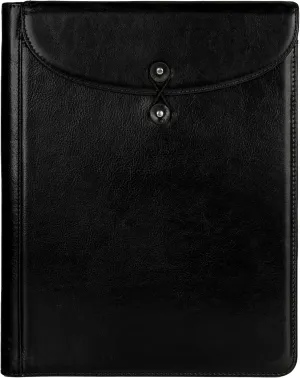 Time Resistance Leather Portolio - Full-Grain Leather Portfolio – Document Briefcase Made in Italy – Tablet size bag