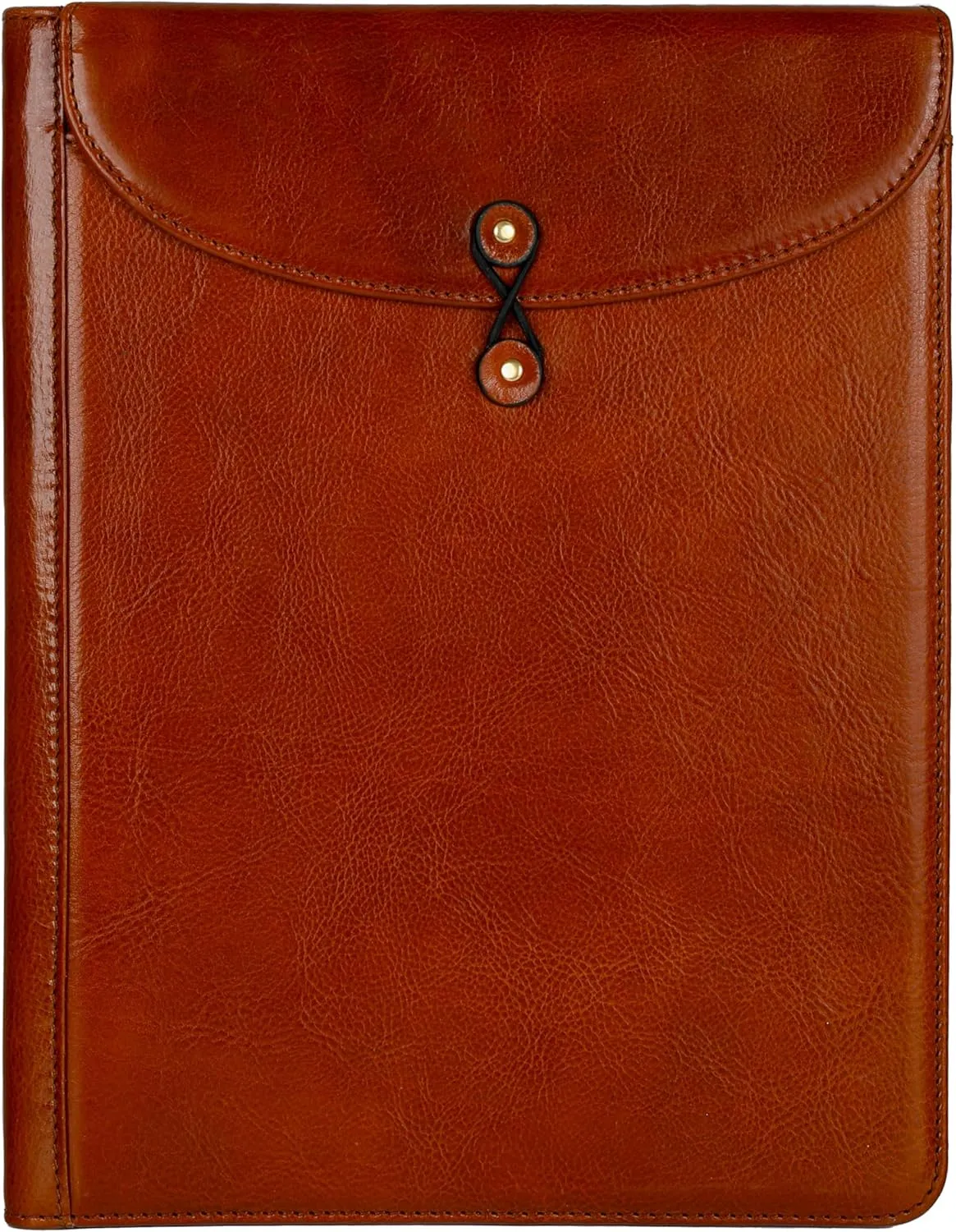 Time Resistance Leather Portolio - Full-Grain Leather Portfolio – Document Briefcase Made in Italy – Tablet size bag