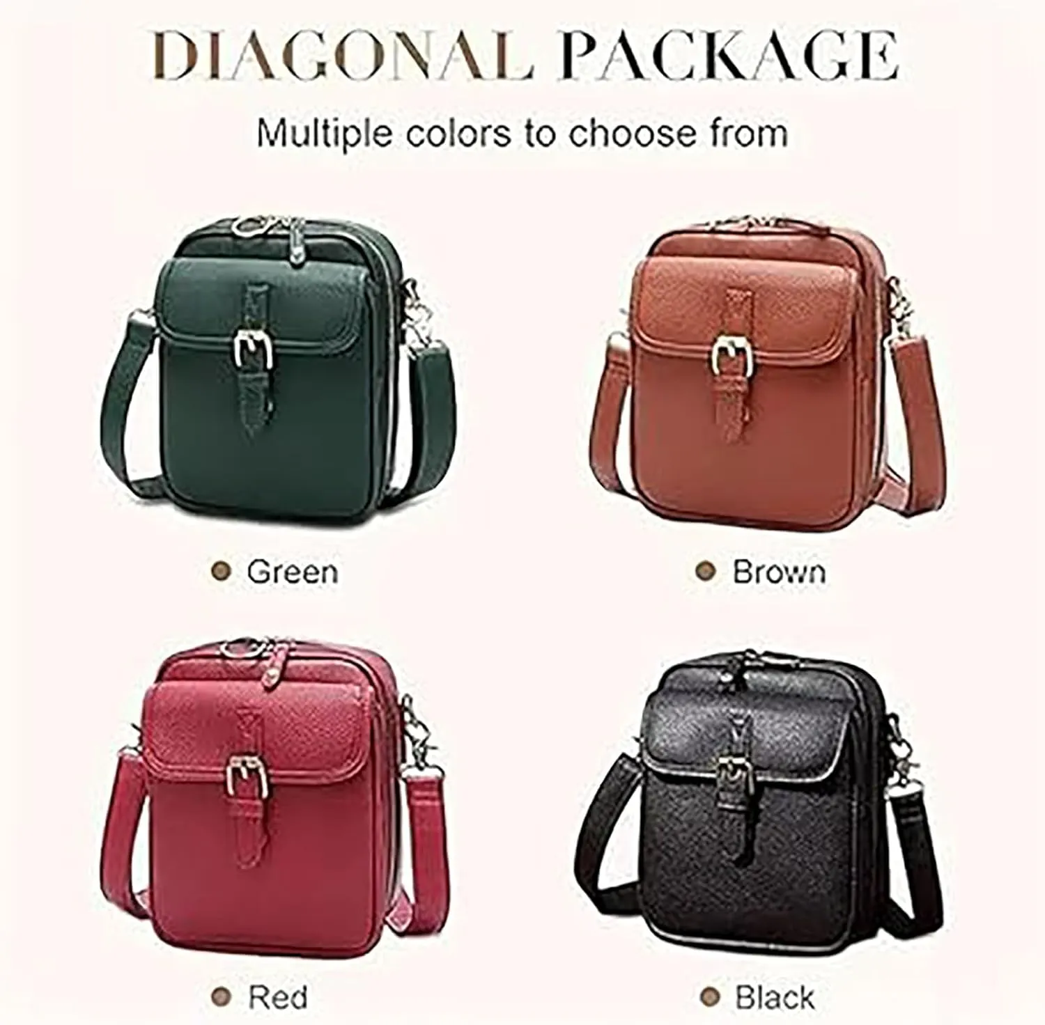 Tojoyride Crossbody Bag,Body Shoulder Purse with Card Slots,Vegan Leather Small Messenger Cross Body Purse for women
