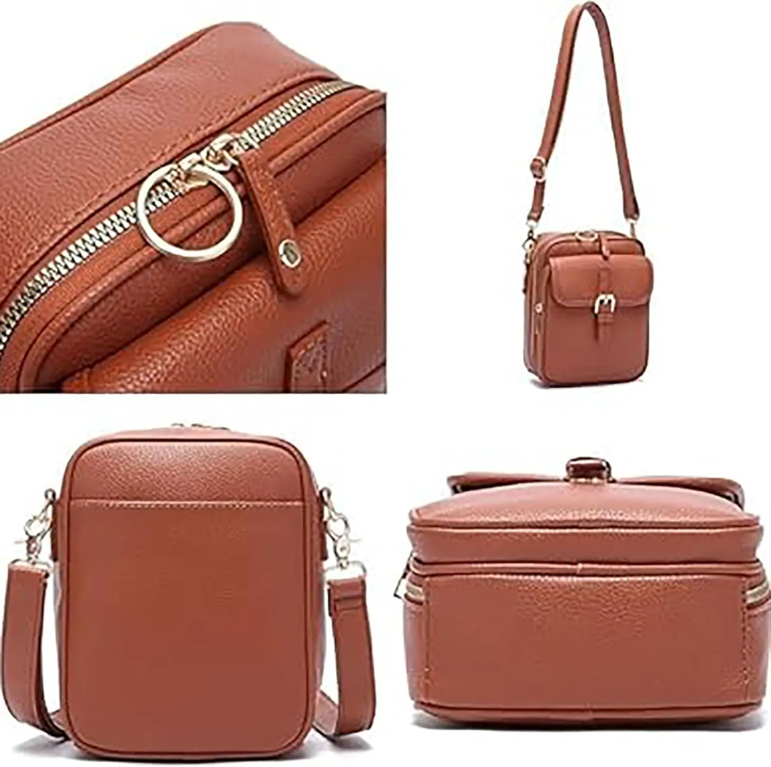 Tojoyride Crossbody Bag,Body Shoulder Purse with Card Slots,Vegan Leather Small Messenger Cross Body Purse for women