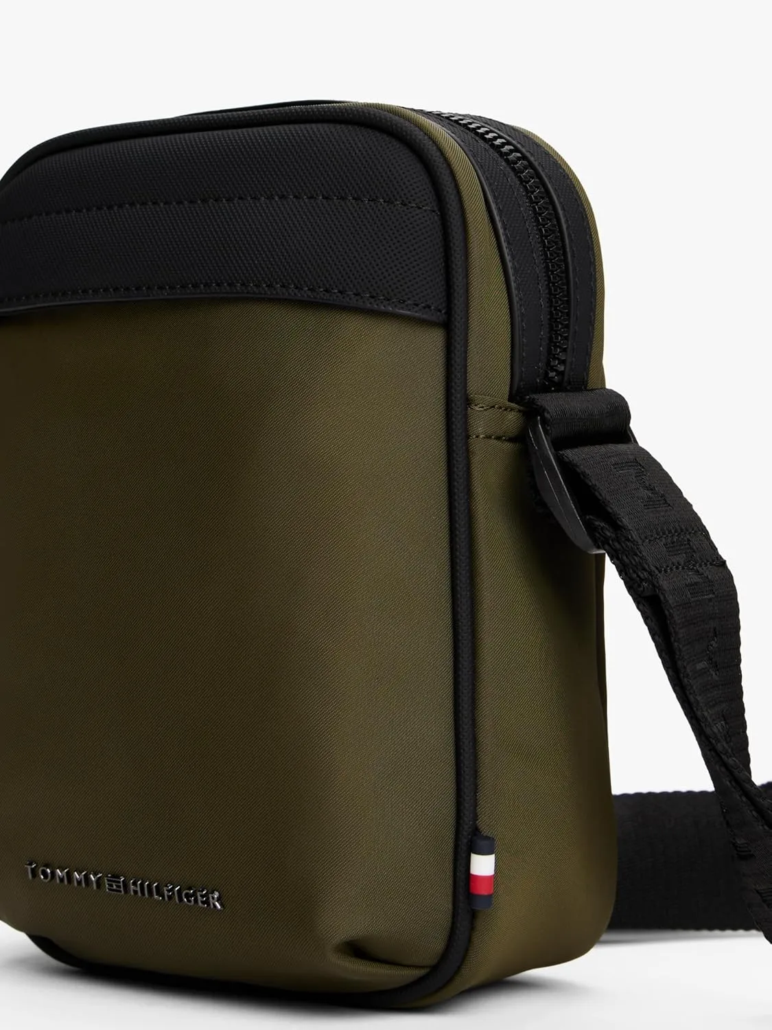 Tommy Hilfiger Repreve Small Crossbody Bag with Zipper and Adjustable Strap