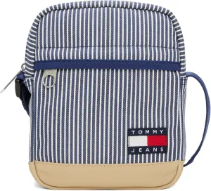 Tommy Jeans Essential Daily Crossbody Bag with Zipper and Adjustable Strap, Hickory Stripe