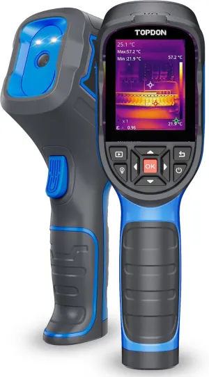 TOPDON Thermal Imaging Camera TC004 SE - 256x192 IR Resolution, 21Hrs Runtime & 32GB Storage with Video Recording, PC Analysis for Electrical/HVAC/Building Inspection