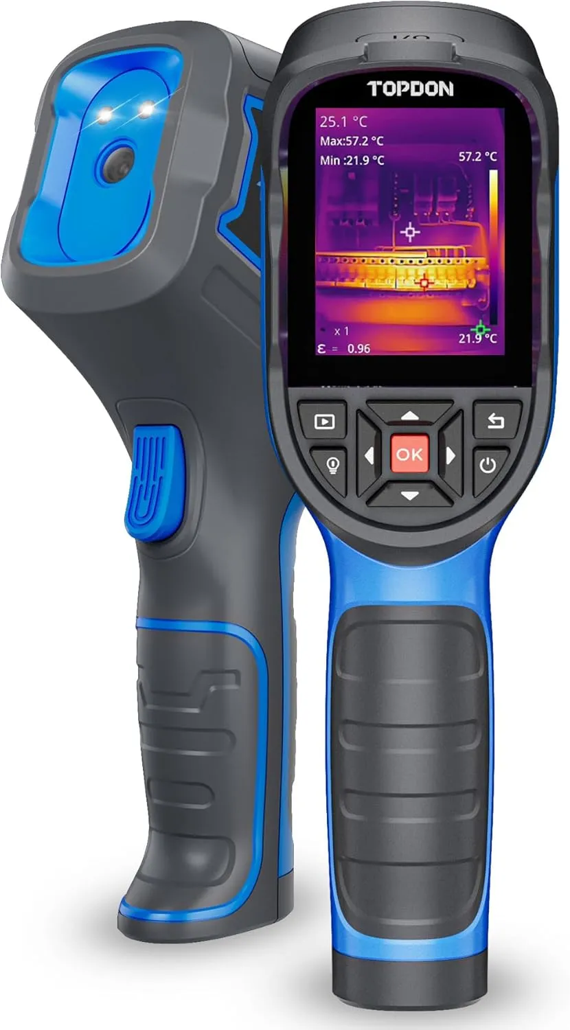 TOPDON Thermal Imaging Camera TC004 SE - 256x192 IR Resolution, 21Hrs Runtime & 32GB Storage with Video Recording, PC Analysis for Electrical/HVAC/Building Inspection