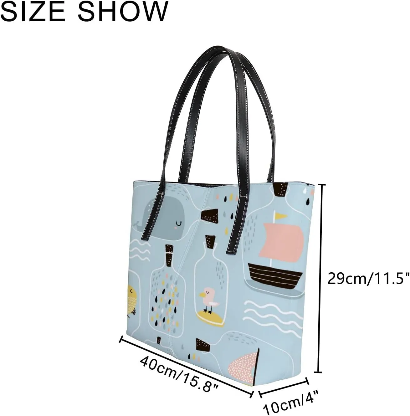 Tote Bag for Women PU Leather Handbags Women's Crossbody Handbags Work Tote Bags for Women Coachbags Tote Bag with Zipper